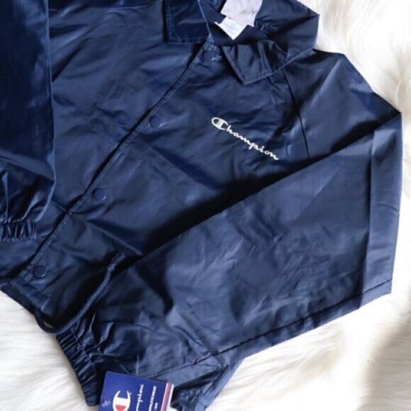 NWT Champion Blue Long Sleeve Wind Breaker Sport Jacket Size Small - Picture 3 of 5